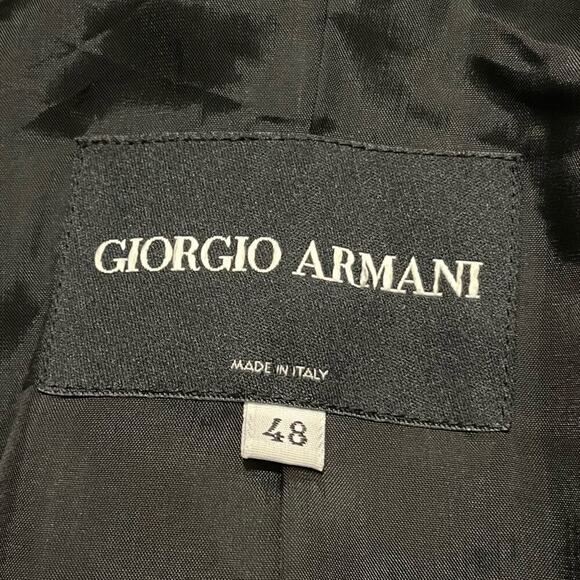 Giorgio Armani Black One Button Blazer - Picture 4 of 9